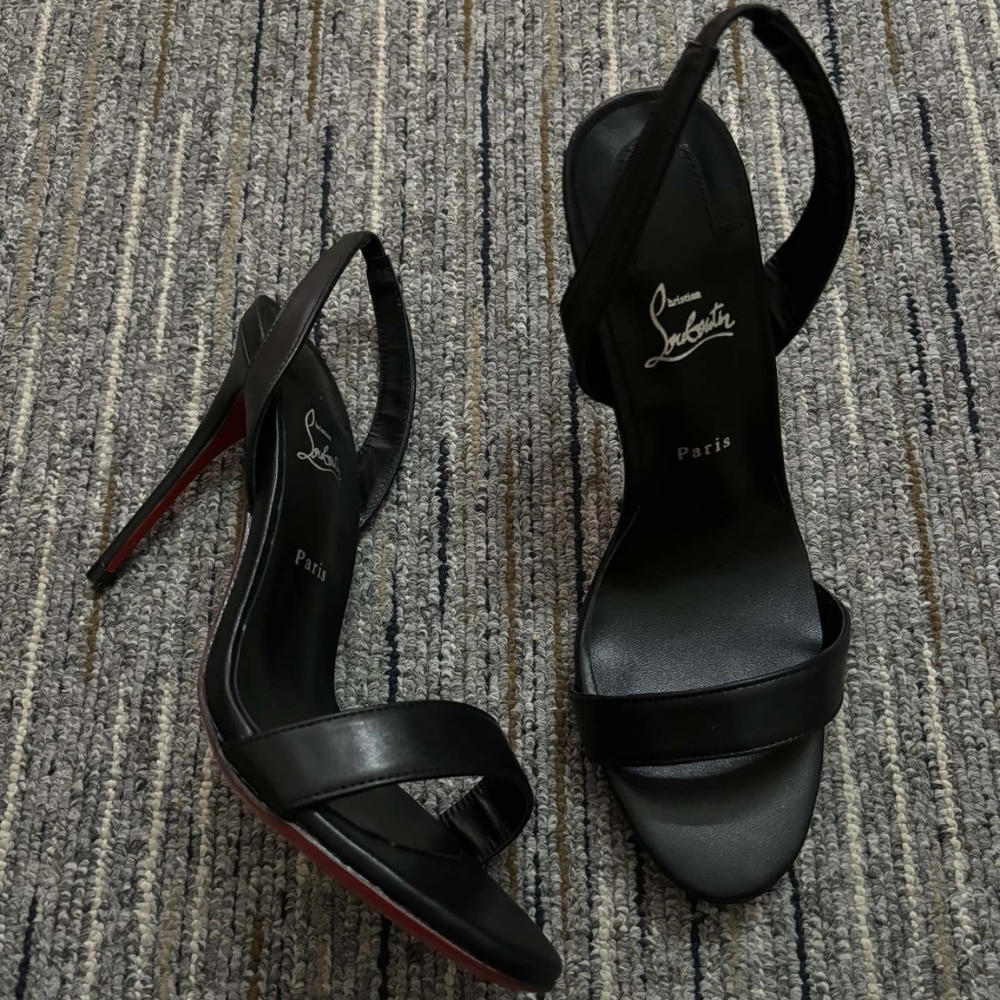 Christian Louboutin O Condora Strappy Sandal Patent Leather Black 1250975B439
