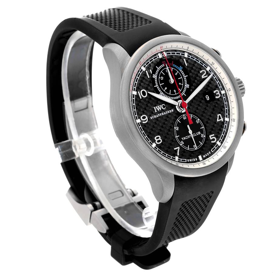 IWC Portuguese Yacht Club Carbon Dial Titanium Mens Watch IW390212