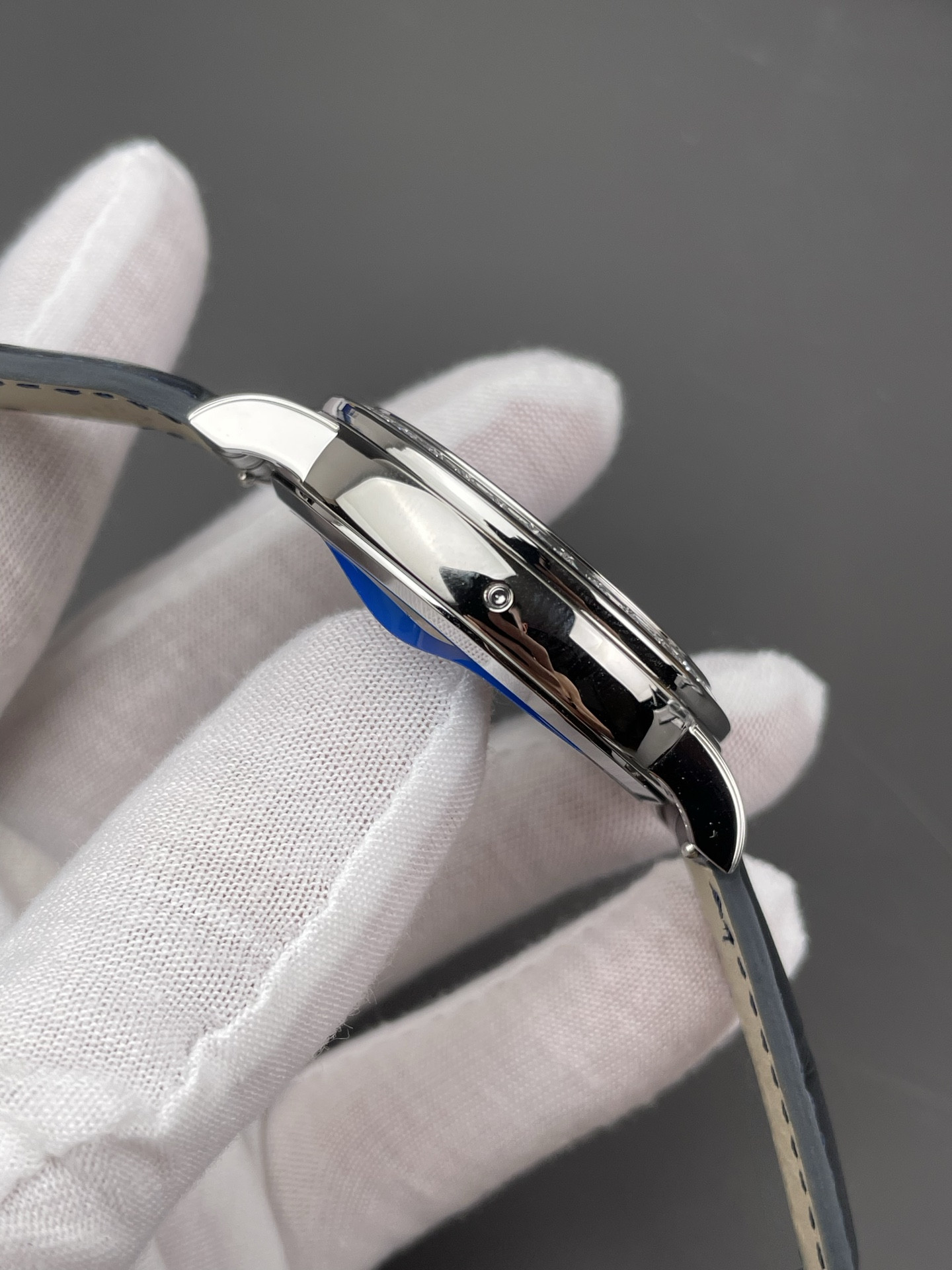 Patek 6102R Starry Sky with Square Diamond Bezel, Blue Dial