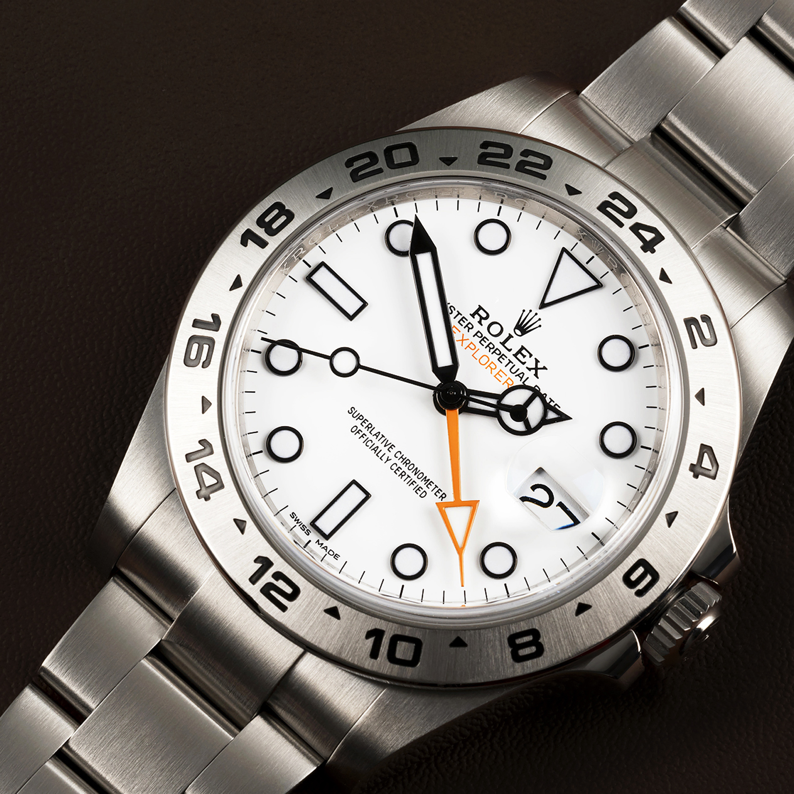 Rolex Explorer II 42 White Dial Orange Hand Mens Watch 216570