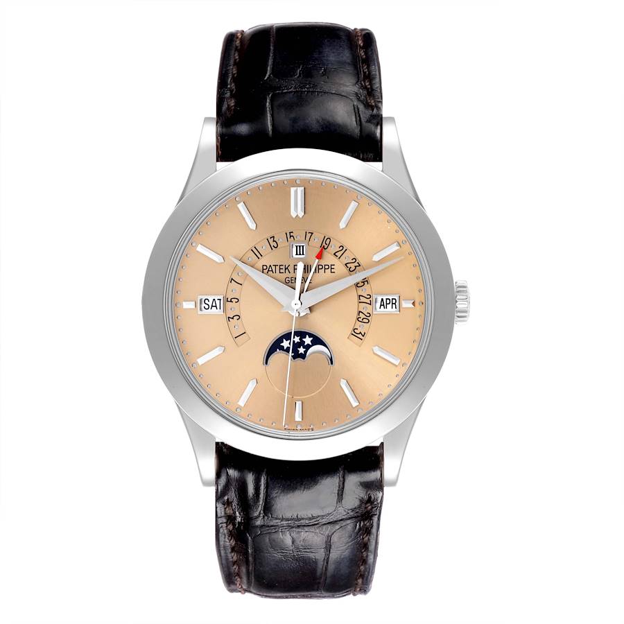 Patek Philippe Complications Perpetual Calendar Platinum Mens Watch 5496P Papers