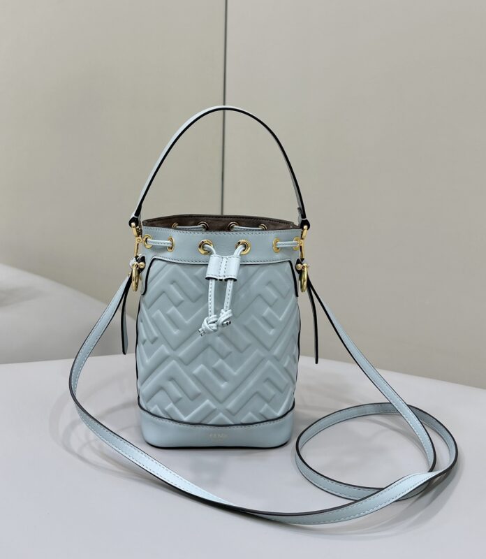Replica Fendi Tresor Mini Bucket Blue