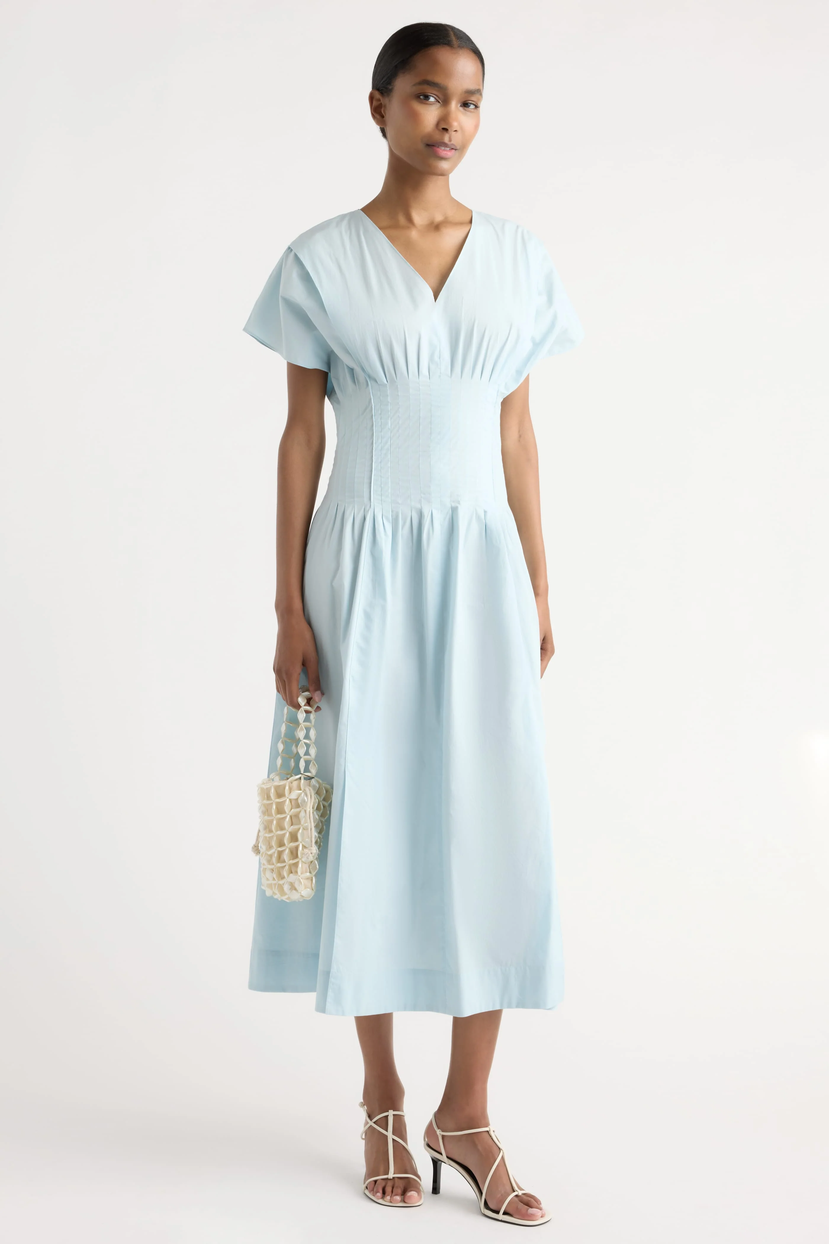 Kai Pleated Blouson Dress