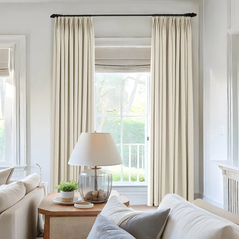 Custom Heavyweight Linen Drape Pleated