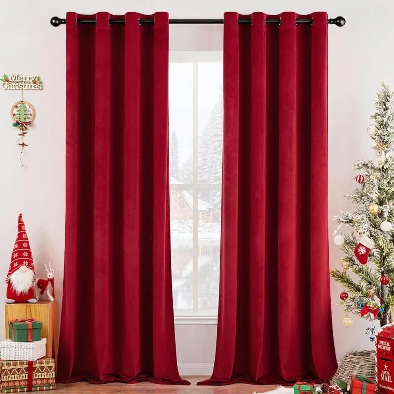 Custom Velvet Luxury Blackout Curtains  (2 Panels) - Grommet