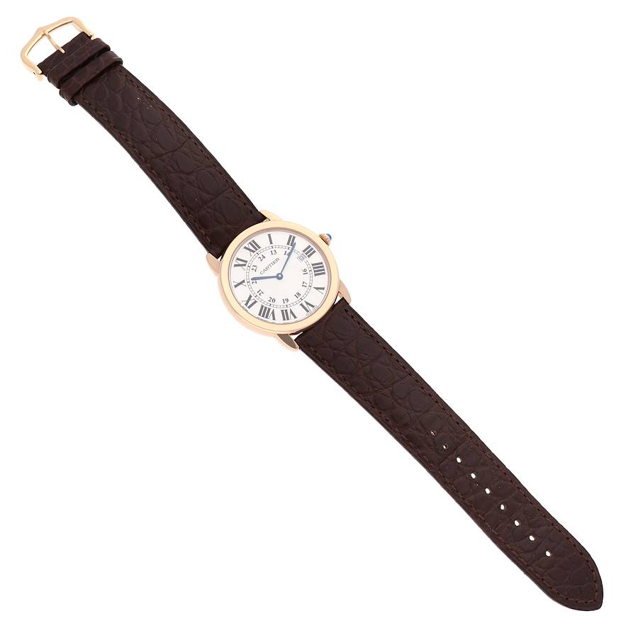 Cartier Ronde Solo Large Rose Gold Steel Mens Watch W6701008 Card