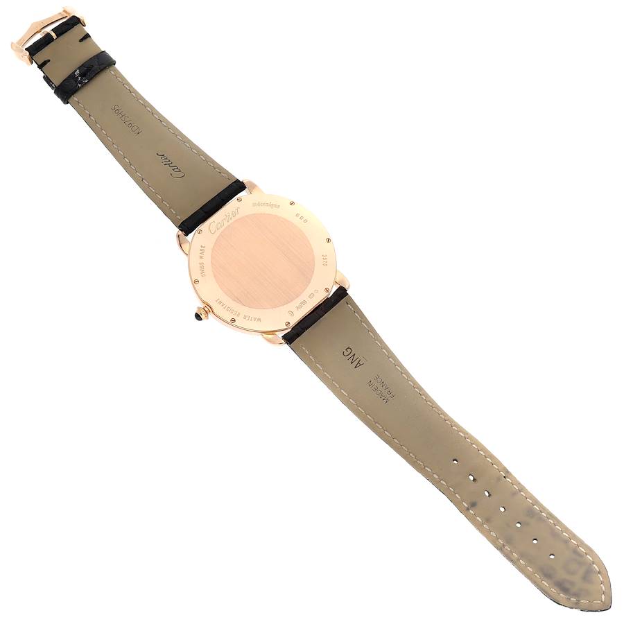 Cartier Ronde Louis Rose Gold Silver Dial Mens Watch W6801004