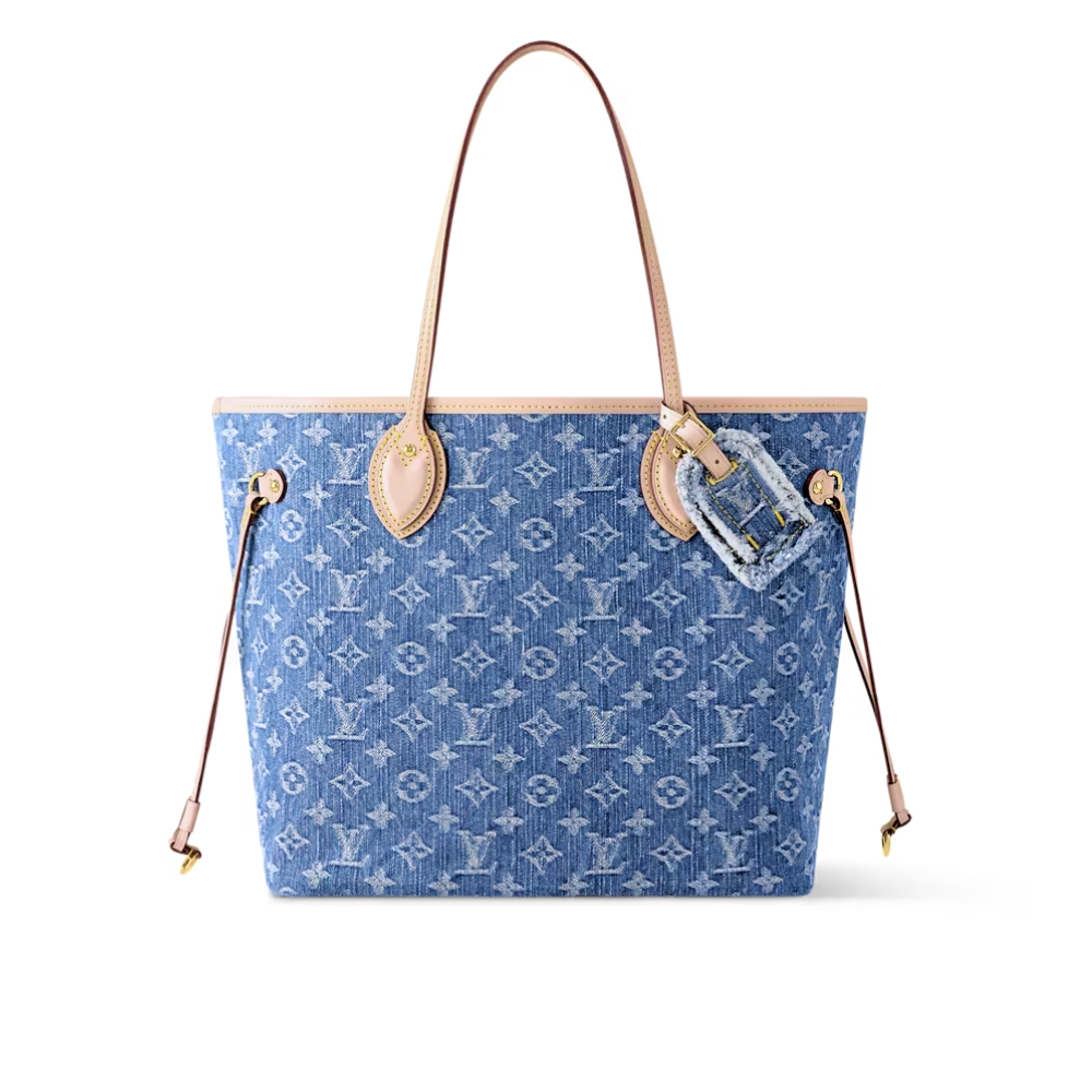 Louis Vuitton Neverfull MM Monogram Denim Blue 31cm M13192