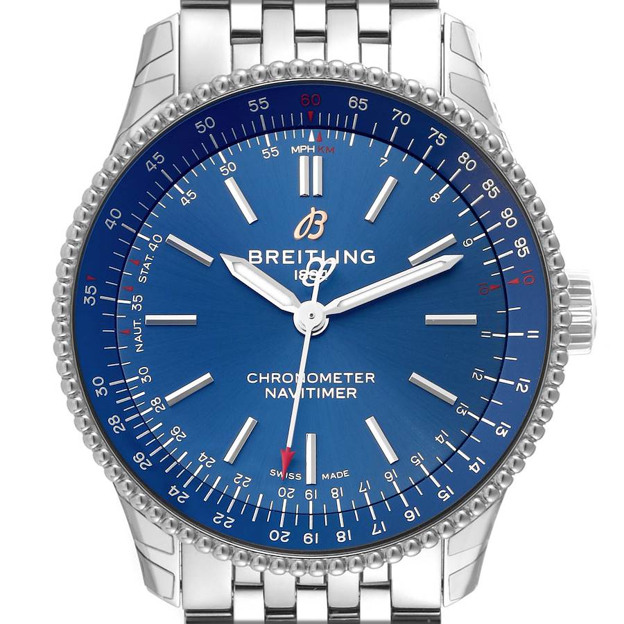 Breitling Navitimer Automatic 35 Blue Dial Steel Midsize Watch A17395
