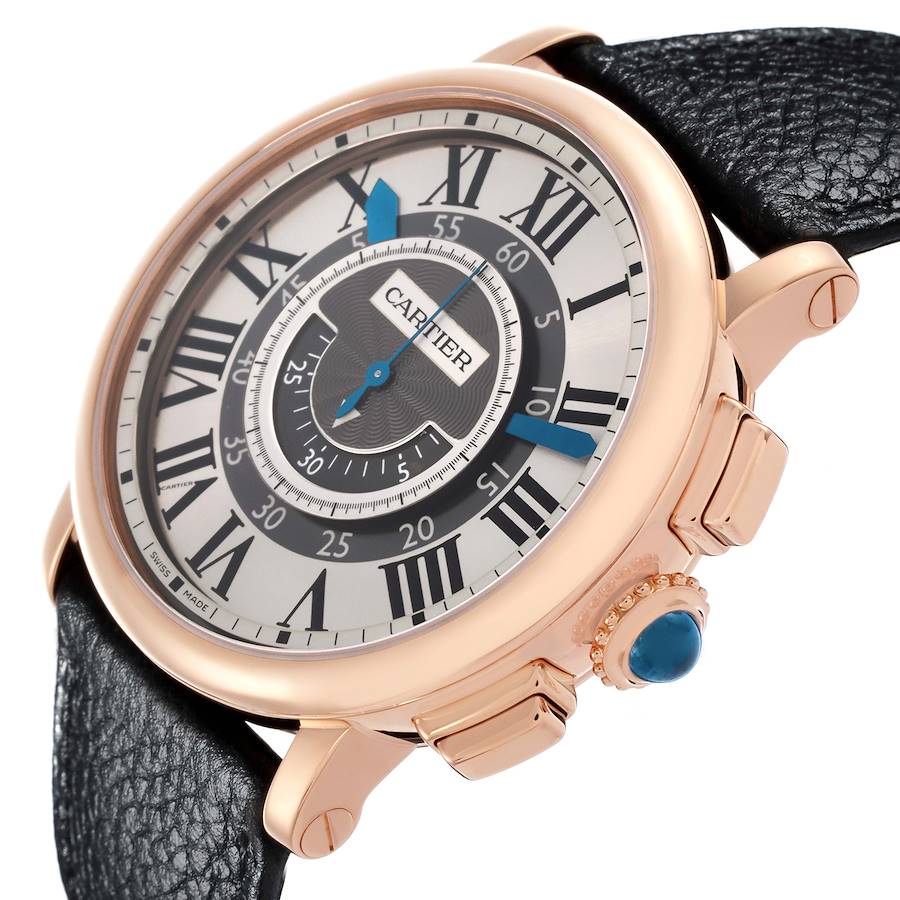 Cartier Rotonde Rose Gold Slate Dial Mens Watch W1555951