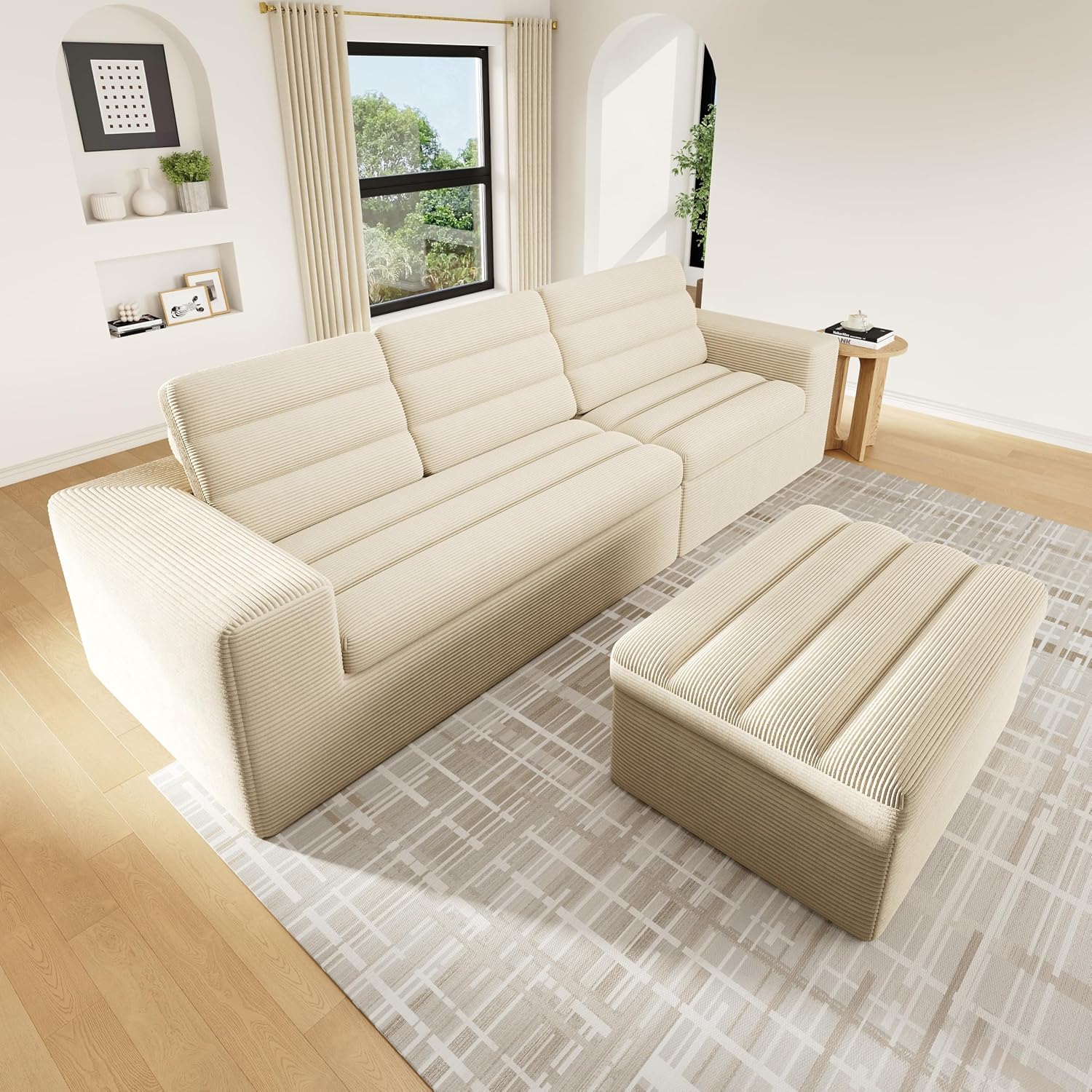 Deep Seat L Shaped Modular Sofa for Home