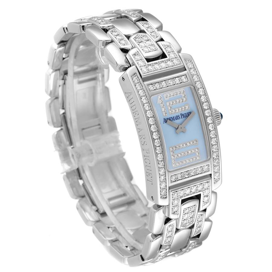 Audemars Piguet Promesse White Gold Blue Dial Diamond Ladies Watch 67346BC