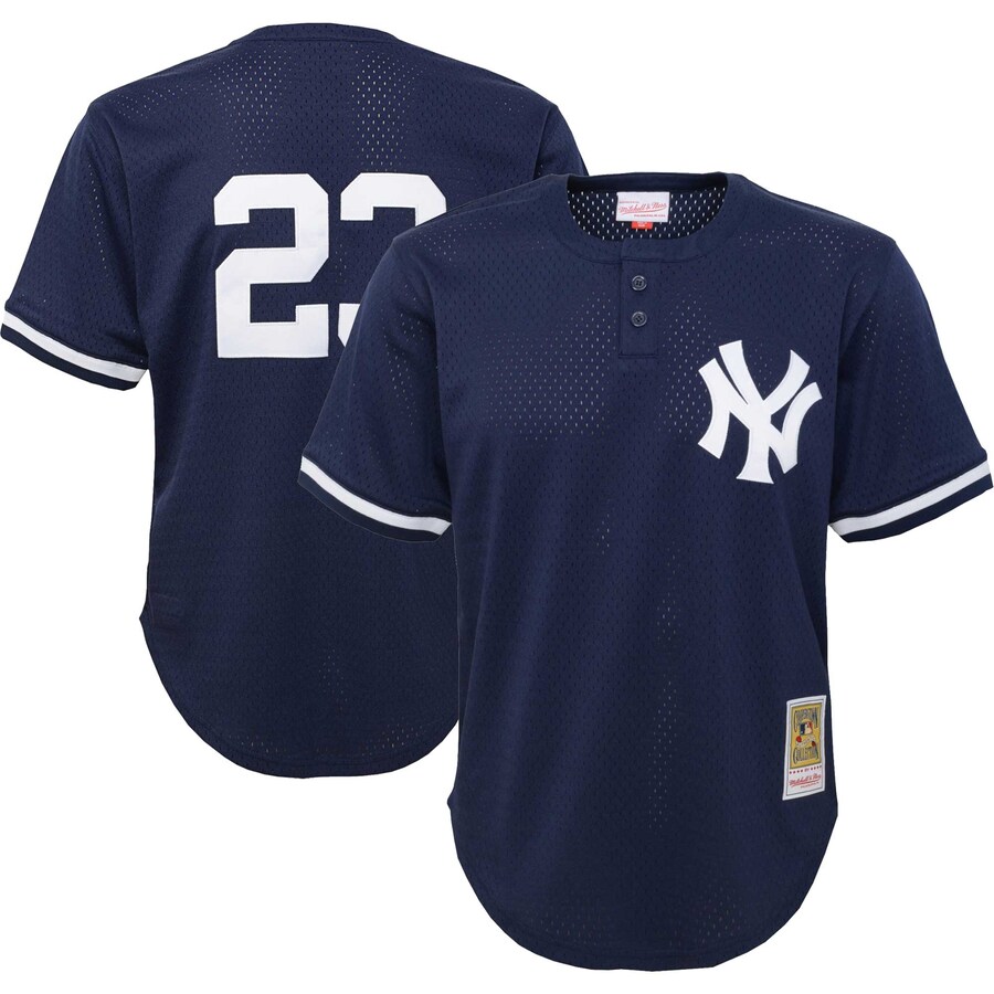 Don Mattingly New York Yankees Mitchell&Ness Youth Cooperstown Collection Mesh Batting Practice Jersey Navy