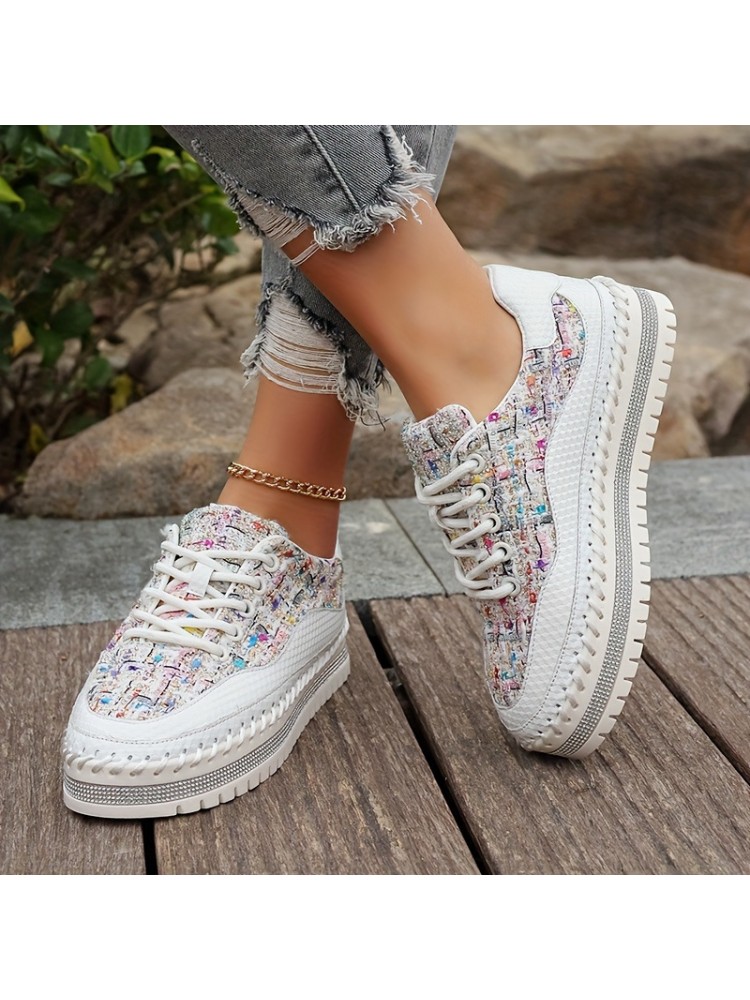 Colorblock Embossing Casual Sneaker