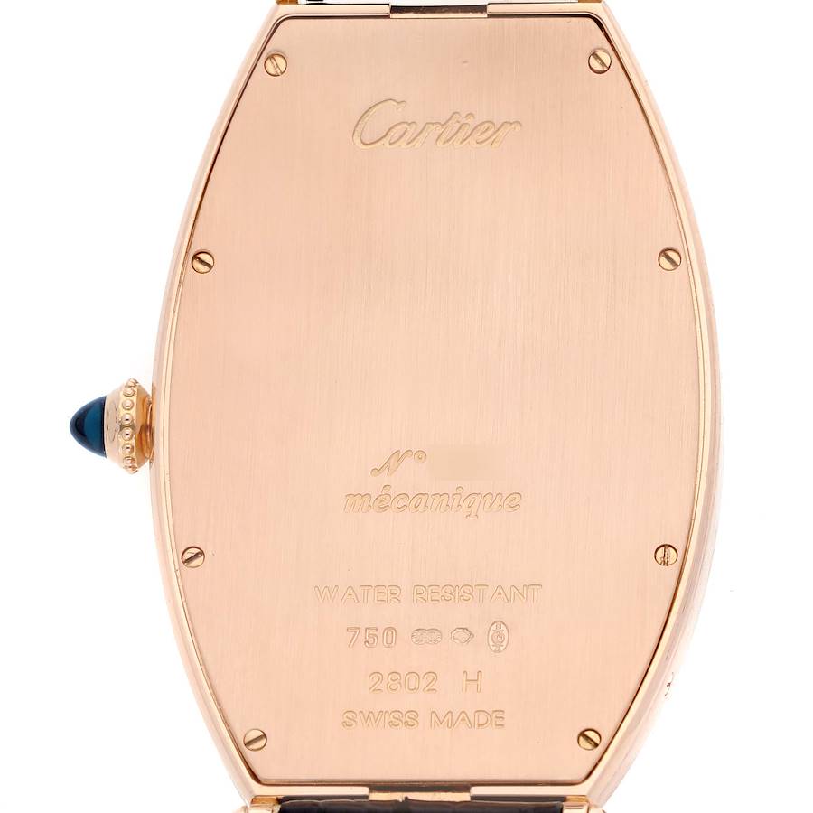 Cartier Tonneau XL CPCP Rose Gold Silver Dial Mens Watch W1546251