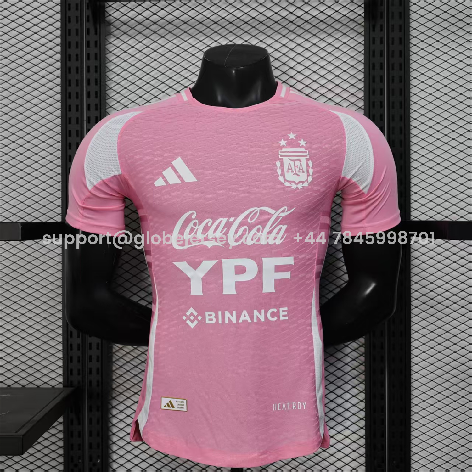Argentina 25-26 Pink & White Training Jersey - Player Version