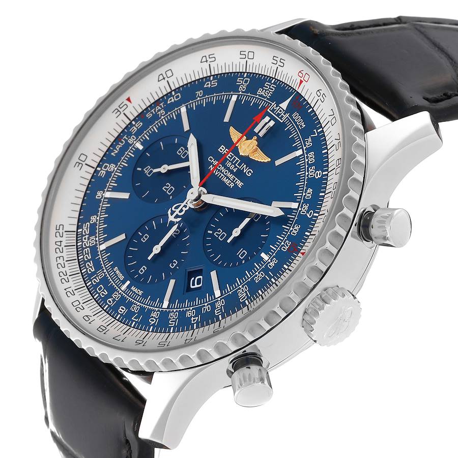 Breitling Navitimer 01 46 Blue Dial Steel Mens Watch AB0127