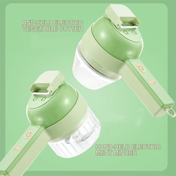 Best kitchen Tool💝 4 In 1 Handheld Electric Vegetable Cutter Set