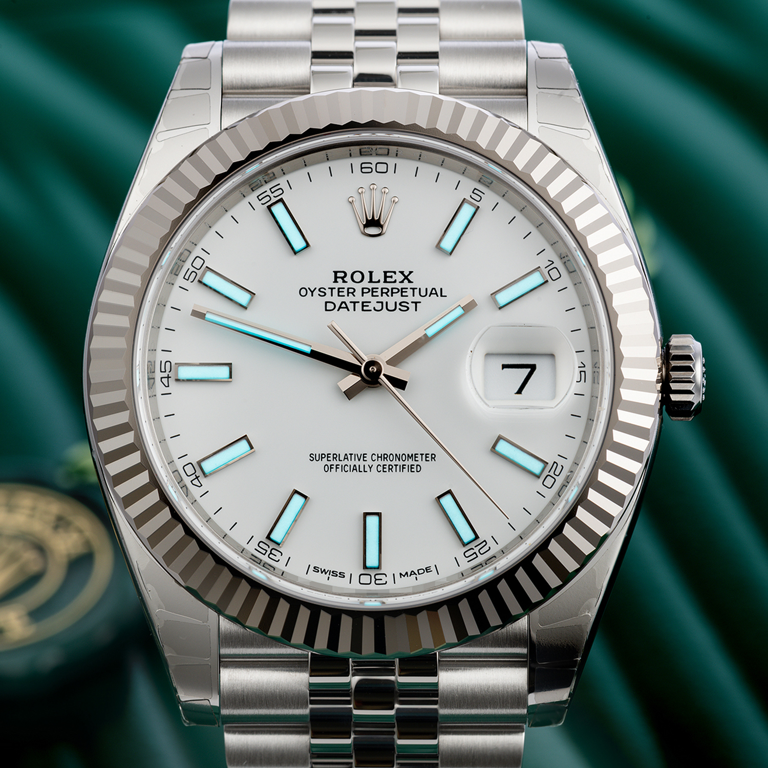 Rolex Datejust 41 Oystersteel and 18K White Gold 41 mm White Dial 126334-0010