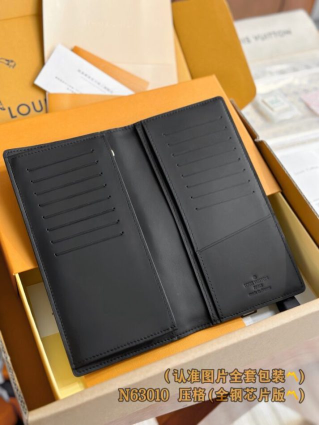 Louis Vuitton Brazza Wallet Black Grid