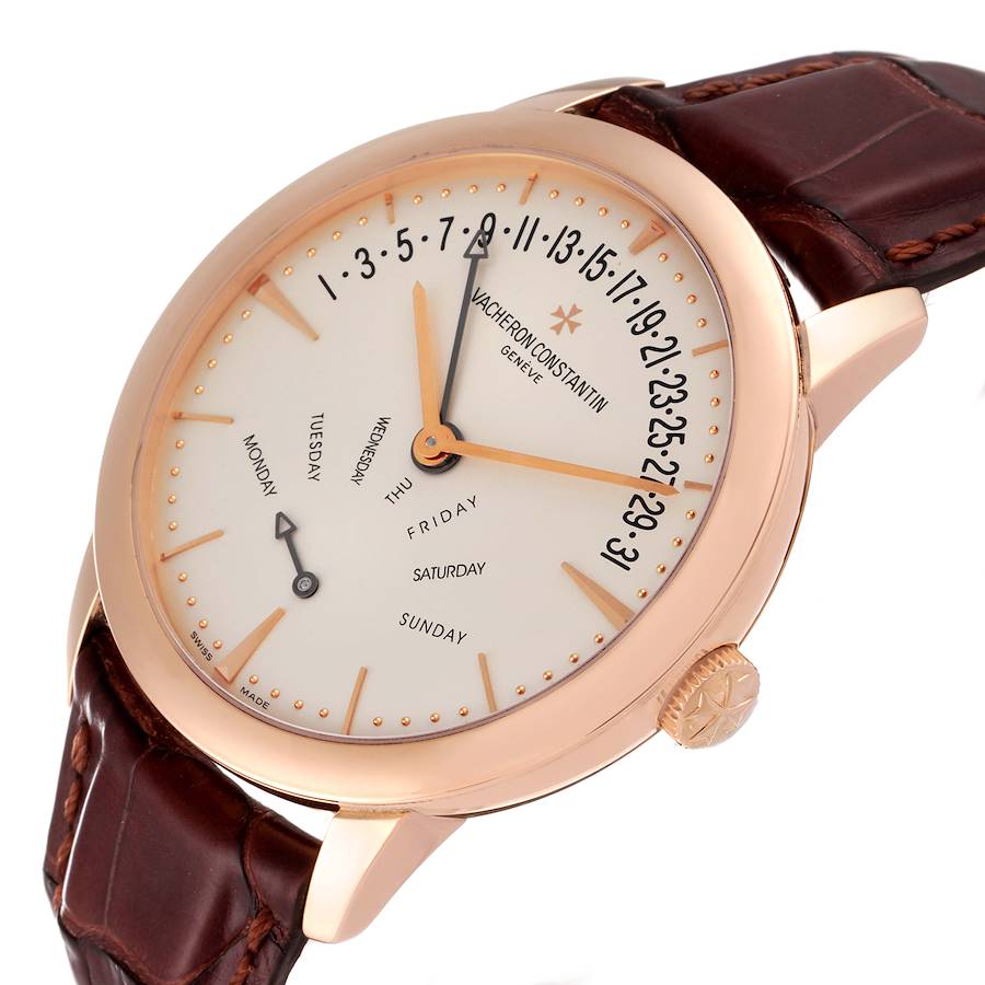 Vacheron Constantin Patrimony Retrograde Rose Gold Mens Watch 86020
