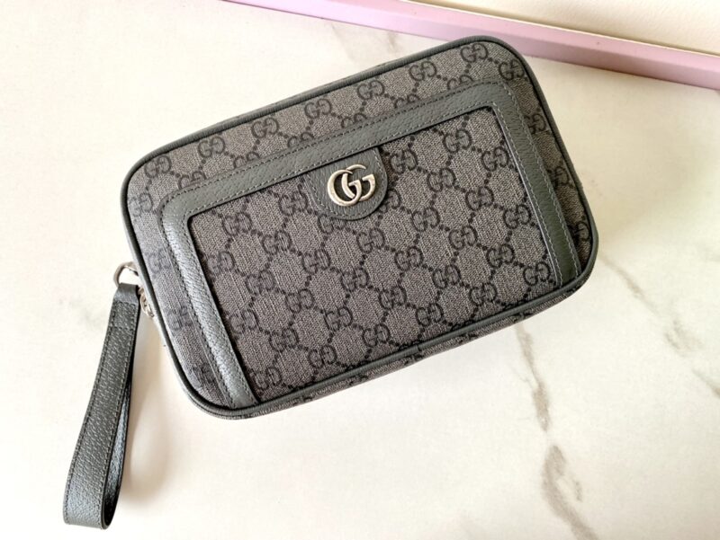 Replica Gucci Ophidia GG Clutch Grey