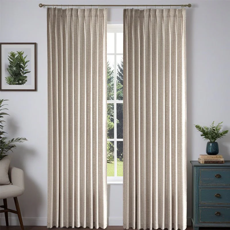 Custom Heavyweight Linen Drape - Pleated
