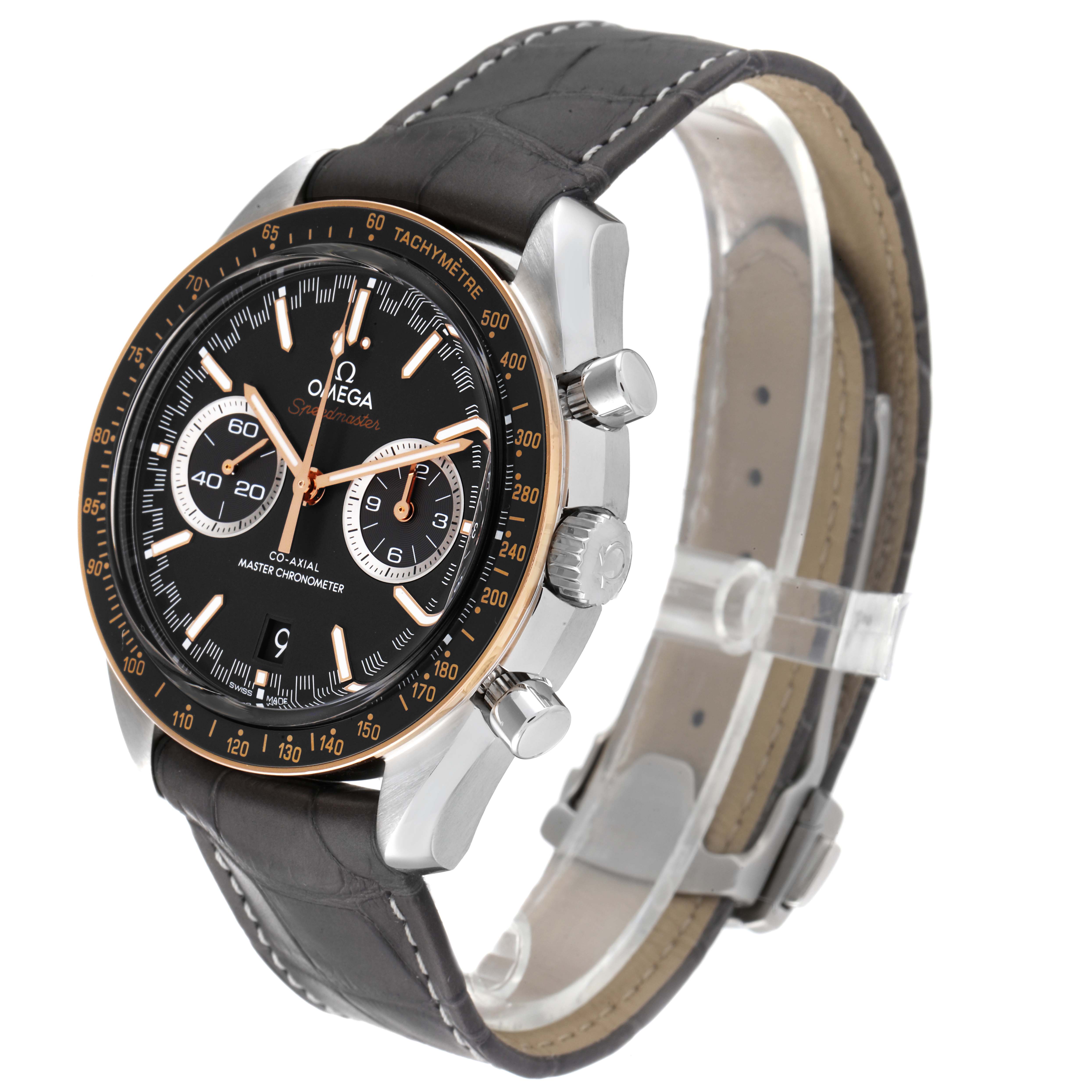 Omega Speedmaster Racing Steel Rose Gold Mens Watch 44.25 MM 329.23.44.51.06.001