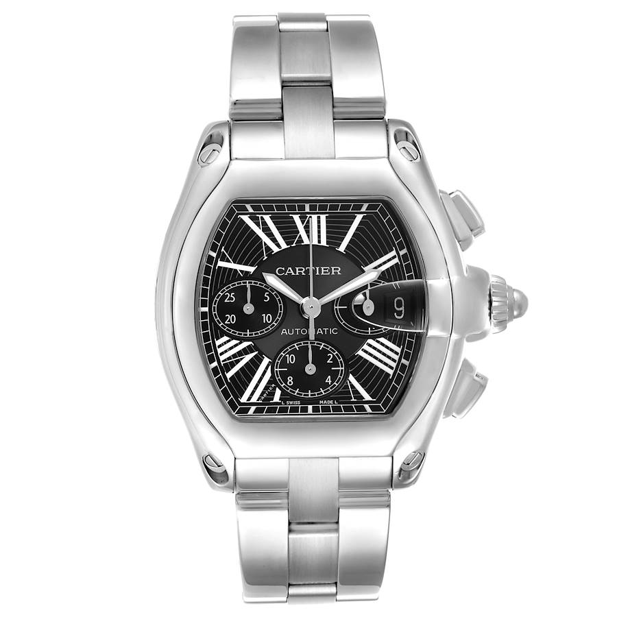 Cartier Roadster XL Chronograph Steel Mens Watch W62020X6