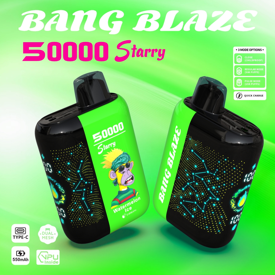 E-papieros Jednorazowy BANG BLAZE 50K | Ekran LED | Dostawa 48h|Darmowa wysyłka