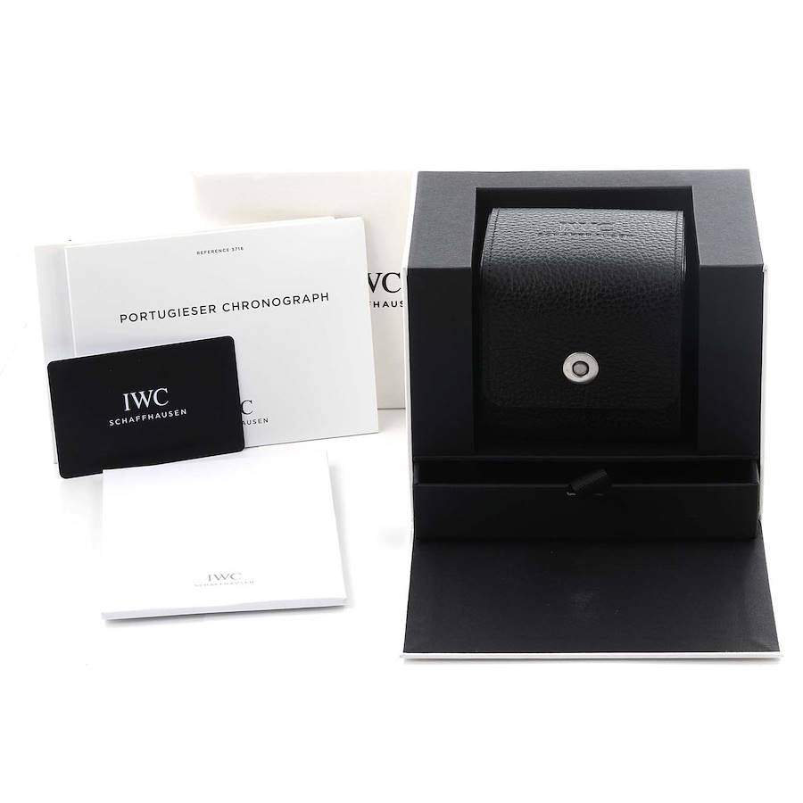 IWC Portugieser Chronograph Steel Blue Dial Mens Watch IW371606
