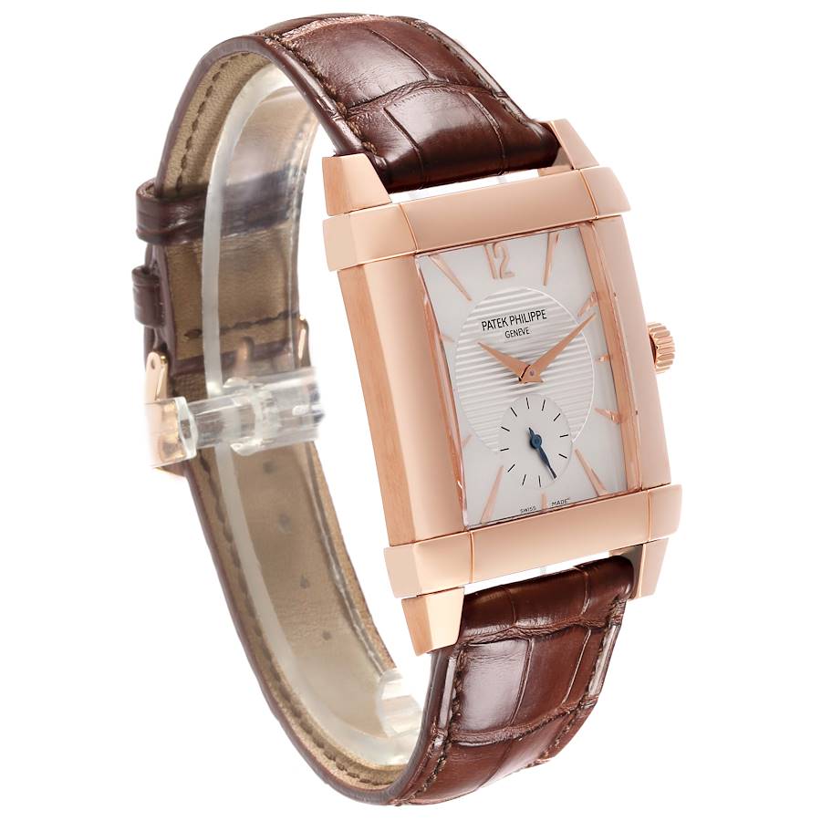 Patek Philippe Gondolo Rose Gold Silver Dial Mens Watch 5111 Papers