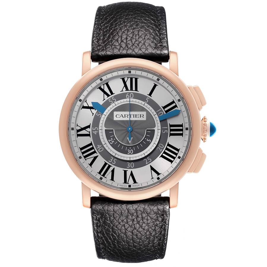 Cartier Rotonde Rose Gold Slate Dial Mens Watch W1555951