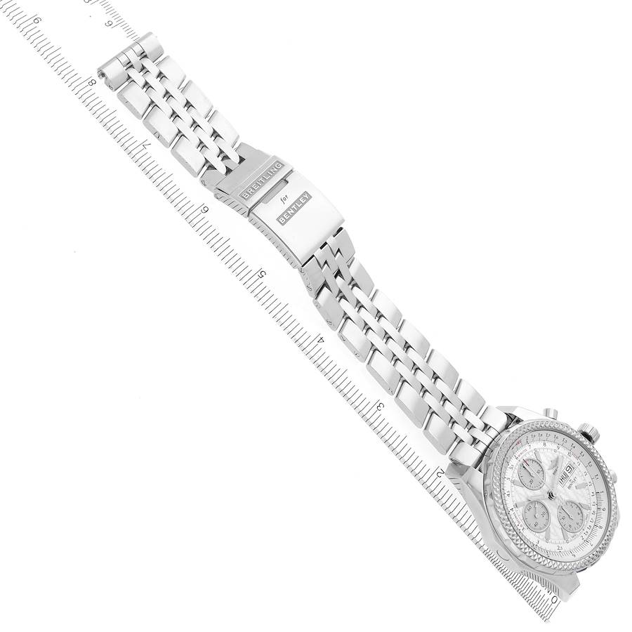 Breitling Bentley Motors GT White Dial Chronograph Steel Mens Watch A13362