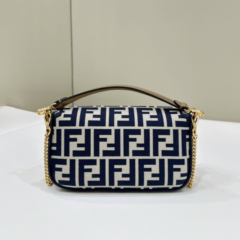 Replica Fendi Baguette Small Cotton Blue