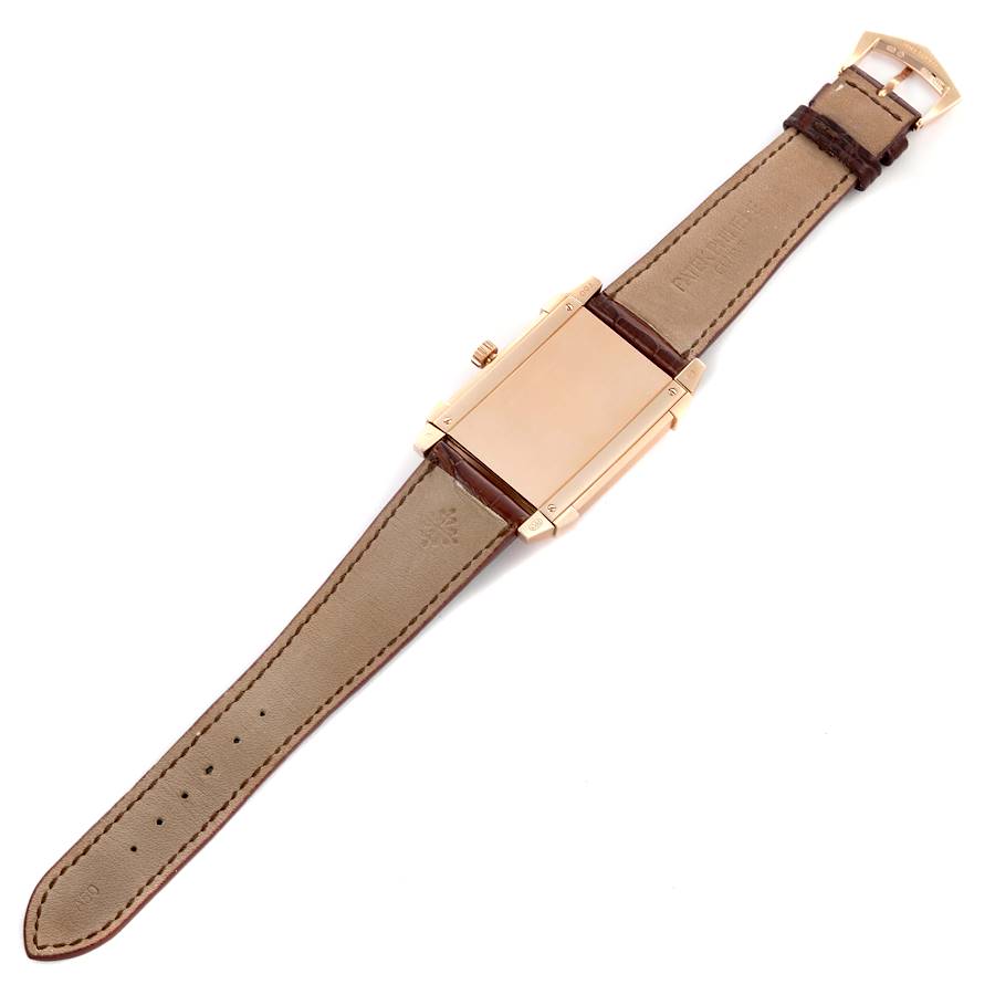 Patek Philippe Gondolo Rose Gold Silver Dial Mens Watch 5111 Papers