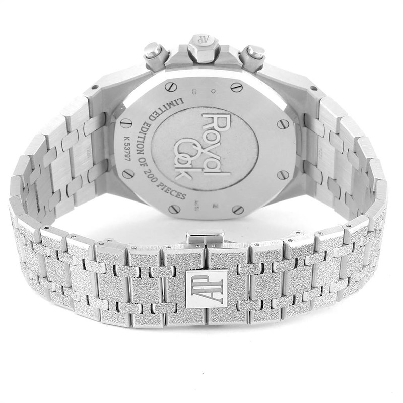 Audemars Piguet Royal Oak Purple Dial White Frosted Gold Watch 26331BC