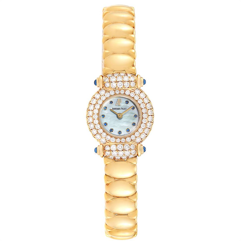Audemars Piguet Yellow Gold MOP Diamond Sapphire Ladies Watch