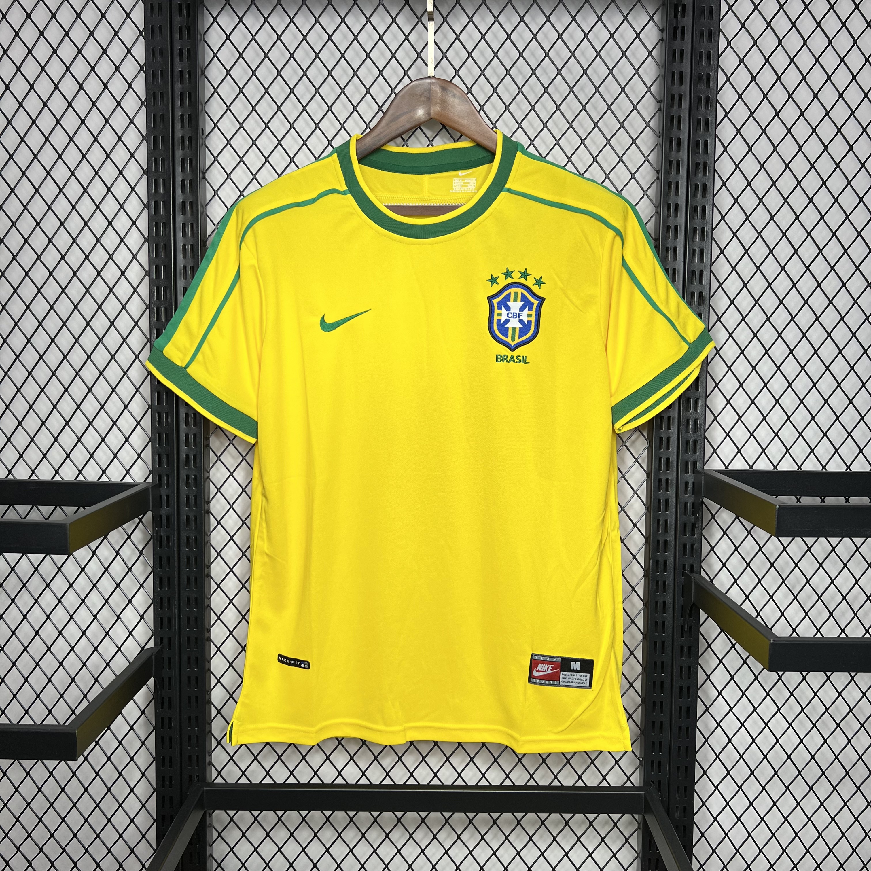 Retro Brazil 1998 Home Stadium Jersey