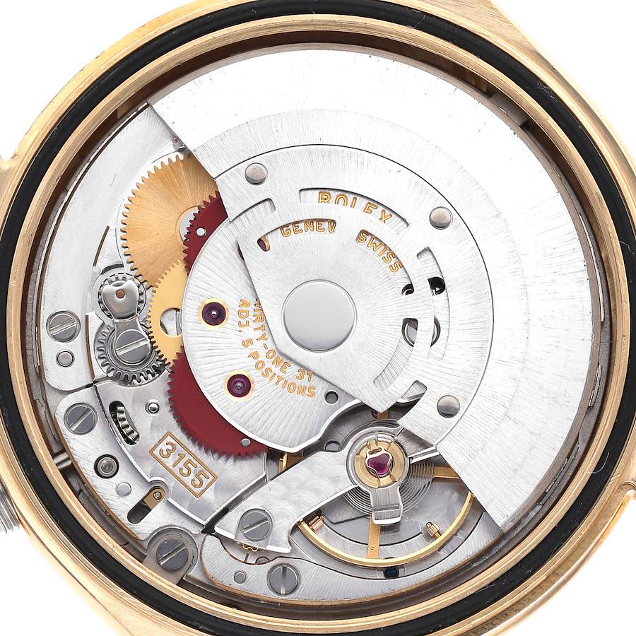 Rolex President Day Date Yellow Gold Diamond Mens Watch 118348