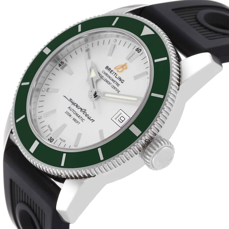 Breitling Superocean Heritage 42 Green Bezel Steel Mens Watch A17321