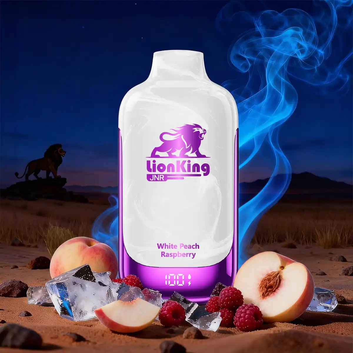 White Peach Raspberry - JNR Lion King 50000 Puff Disposable Vape - JNR Vape US