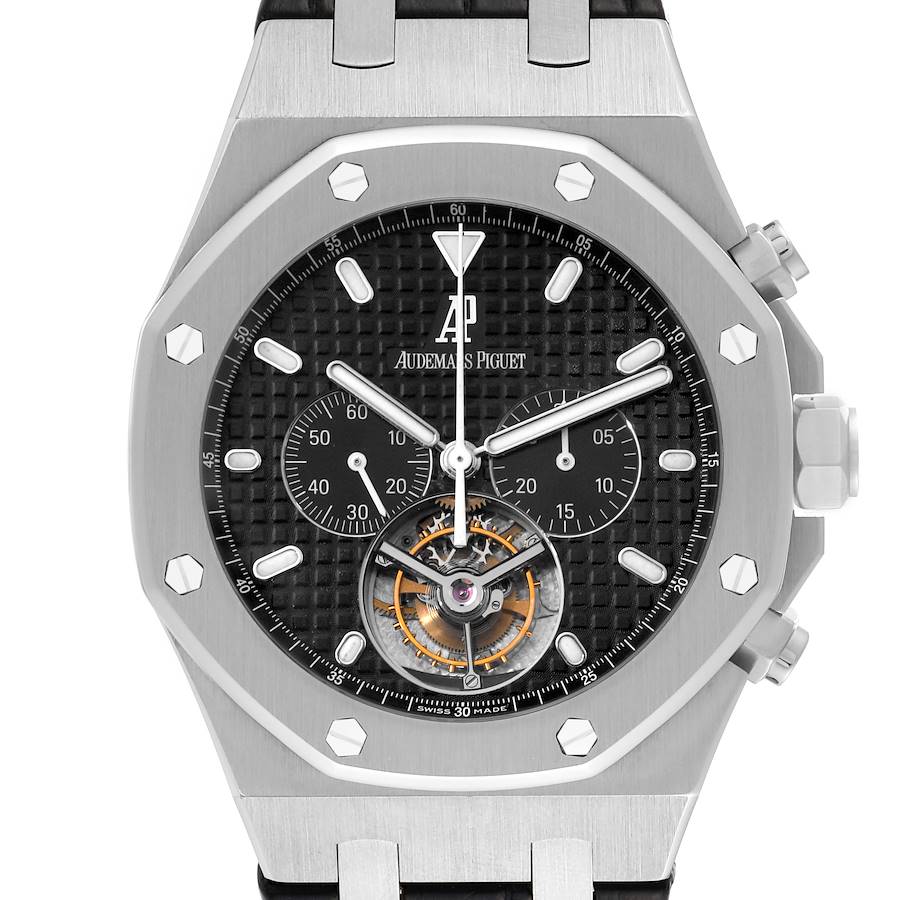 Audemars Piguet Royal Oak Tourbillon Chronograph Steel Mens Watch 25977ST