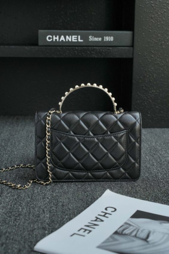 CHANEL 24s Pearl Handle Black