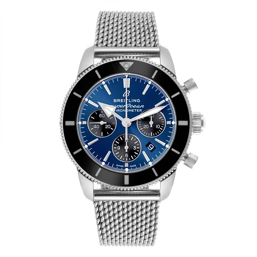Breitling SuperOcean Heritage II B01 Blue Dial Steel Mens Watch AB0162