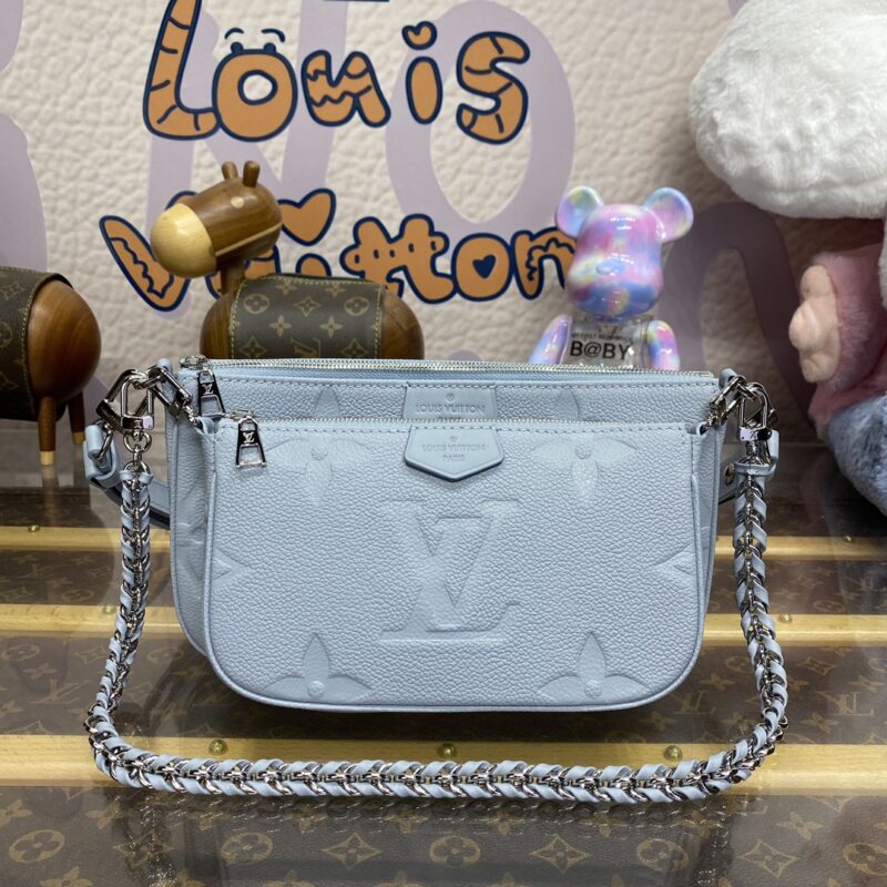 Replica Louis Vuitton Multi Pochette Accessoires Light Blue