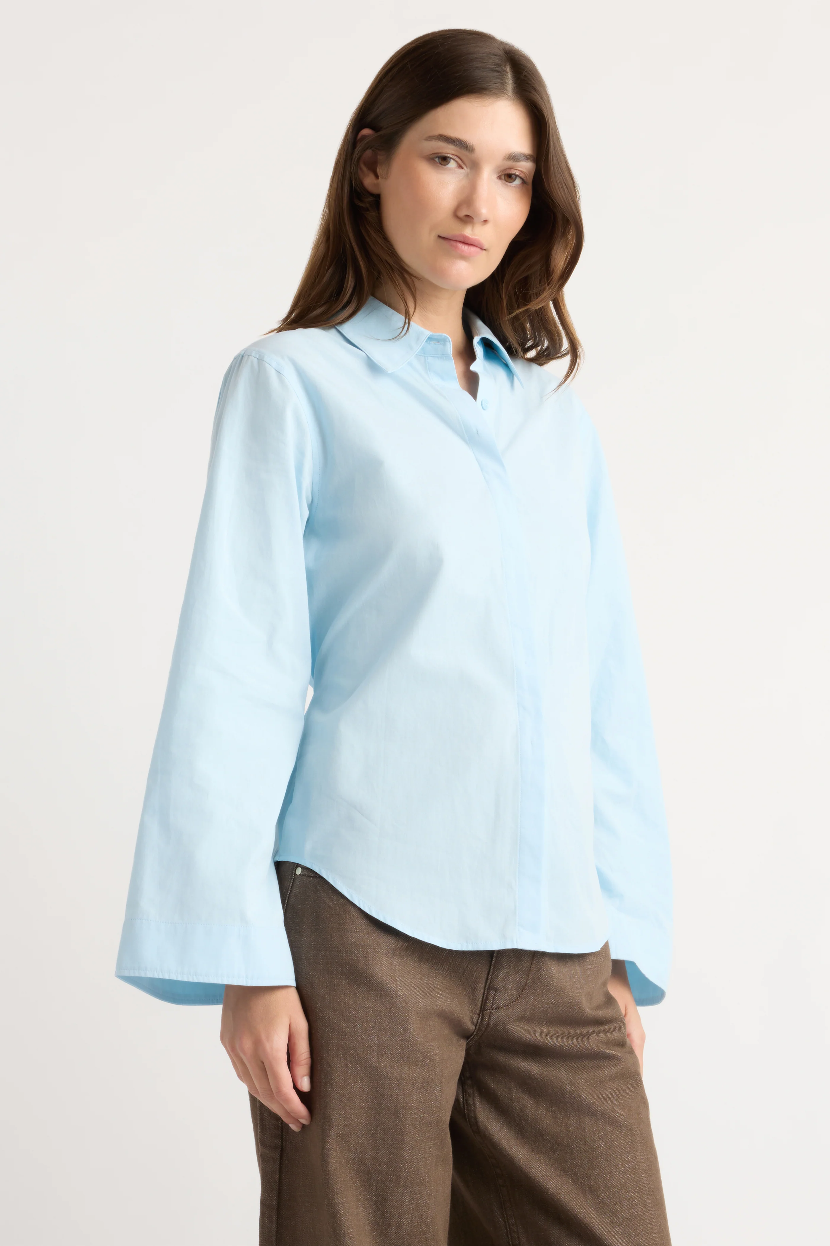 Theo Relaxed Bell-Sleeve Shirt