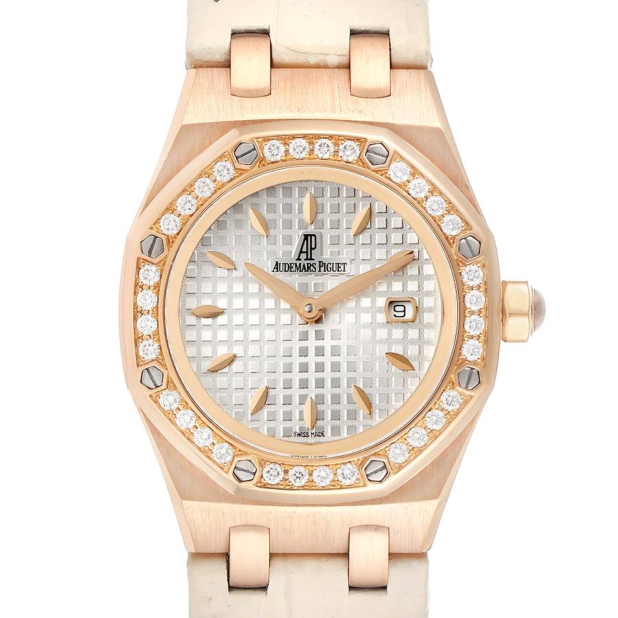 Audemars Piguet Royal Oak 33mm Rose Gold Diamond Ladies Watch 67621OR