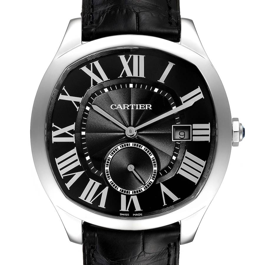 Cartier Drive de Cartier Black Dial Steel Mens Watch WSNM0009