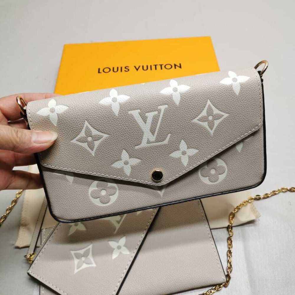 Louis Vuitton Félicie Pochette Monogram Grey 21Cm M82610